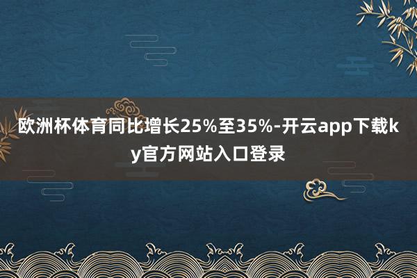 欧洲杯体育同比增长25%至35%-开云app下载ky官方网站入口登录