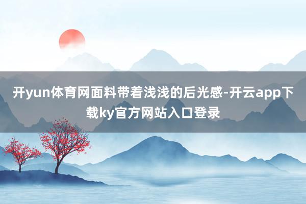 开yun体育网面料带着浅浅的后光感-开云app下载ky官方网站入口登录